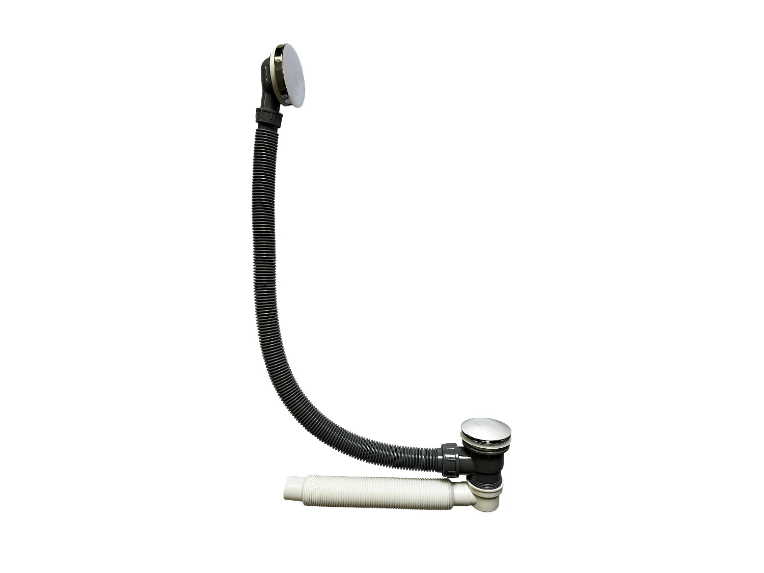 Baignoire d'angle avec tuyau de trop- plein  - 197 L - 127 x 127 x 58 cm - Blanche - Acrylique - GOURAMI