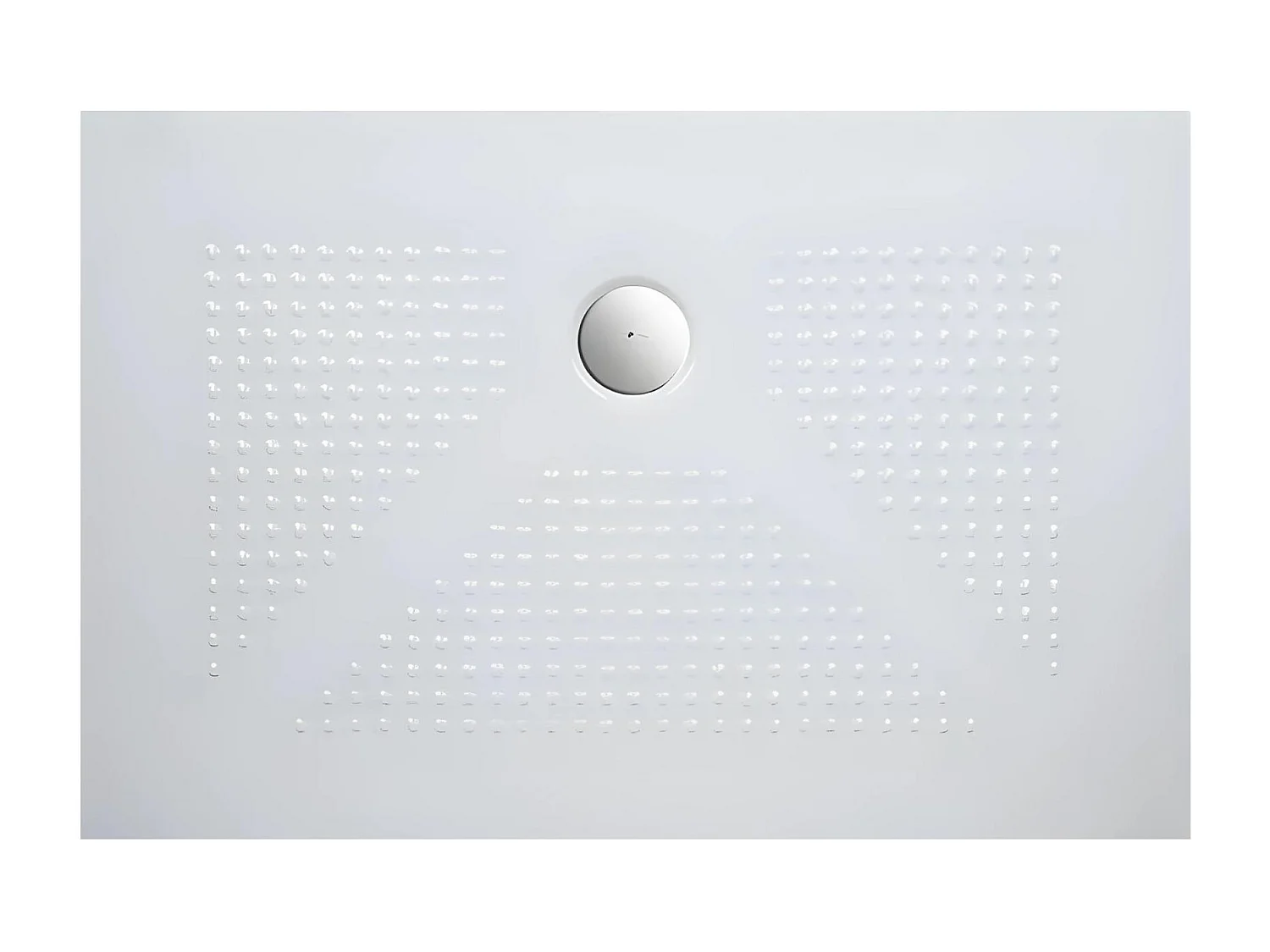 Brodzik prostokątny błyszczący biały „Denver” z cienkiej, antypoślizgowej ceramiki, 70x90 cm wys.