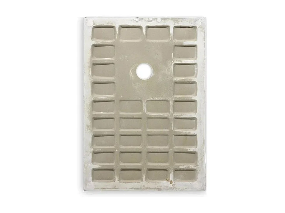 "Milano" dunne rechthoekige witte douchebak in steeneffecthars, antislip, 70x120h cm