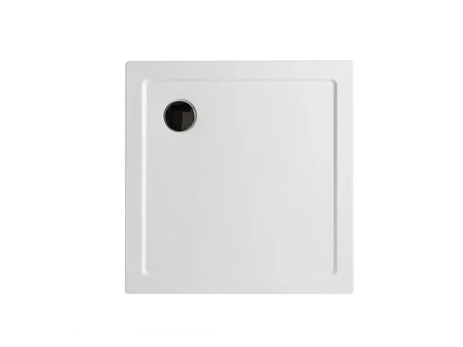 Piatto doccia quadrato "Aosta" sottile in acrilico e ABS bianco lucido cm 90x90h