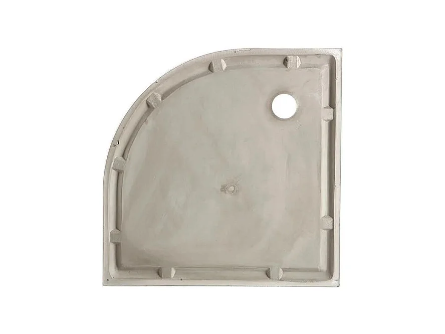 Receveur de douche d'angle semi-circulaire fin "Aosta" en acrylique et ABS cm 80x80h