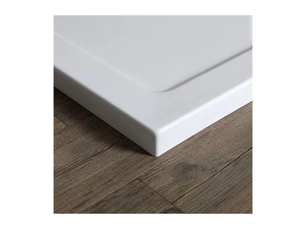 Piatto doccia rettangolare "Matera" in ceramica antiscivolo con bordi rialzati cm 80x100h