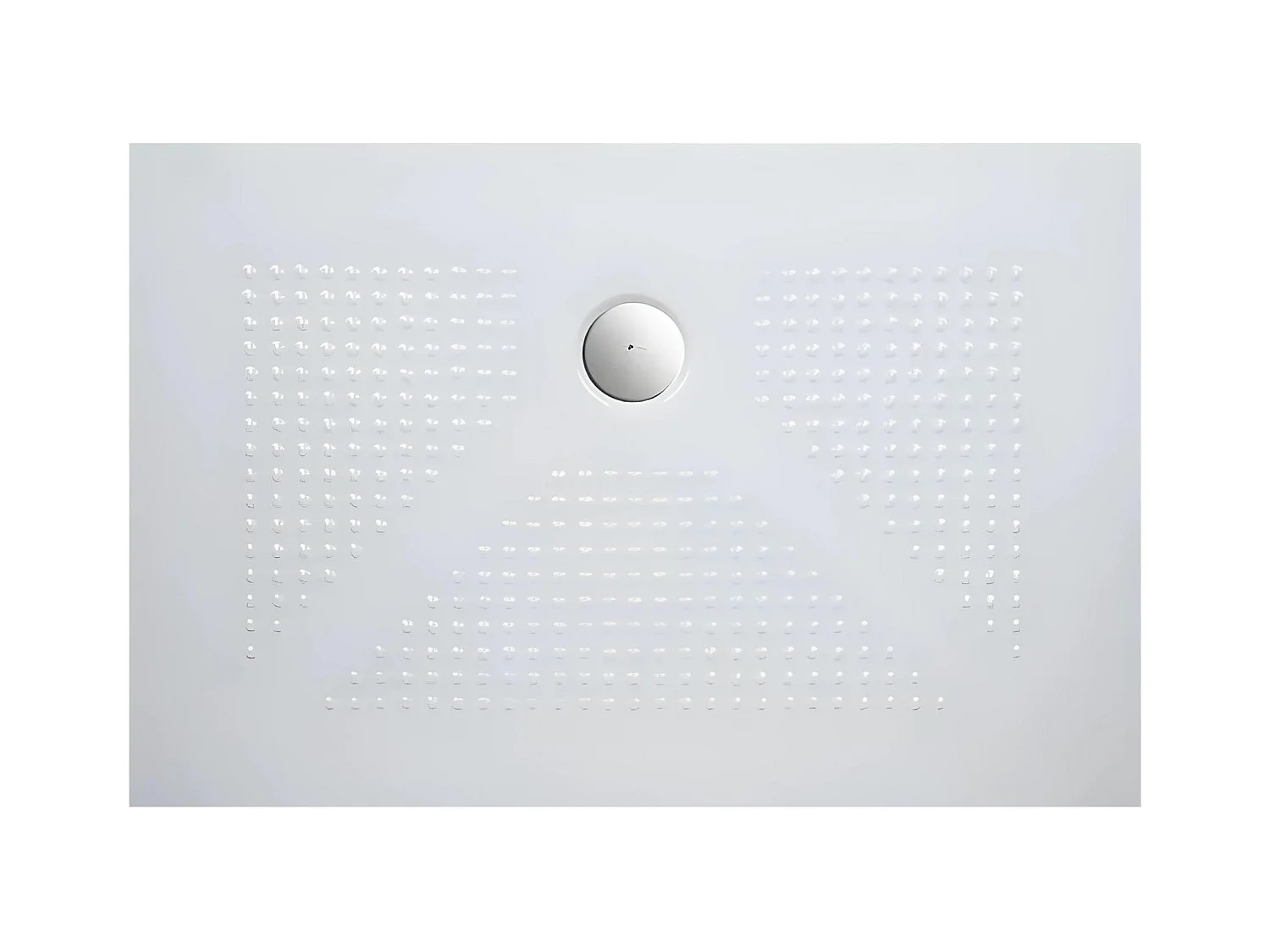 Receveur de douche rectangulaire « Denver » blanc brillant en céramique fine et antidérapante, 80x100h cm