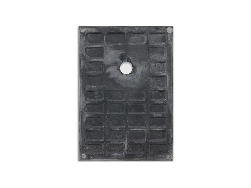 Receveur de douche rectangulaire fin "Milano" en résine noire effet pierre, antidérapant, 80x120h cm