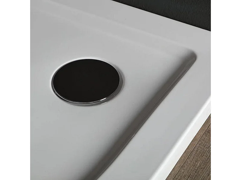 Brodzik narożny półokrągły "Aosta" cienki z akrylu i ABS cm 90x90h