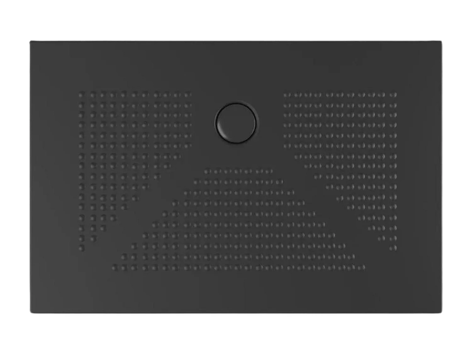 Base de duche retangular "Denver" em cerâmica fina e antiderrapante, preta mate, 80x120 cm