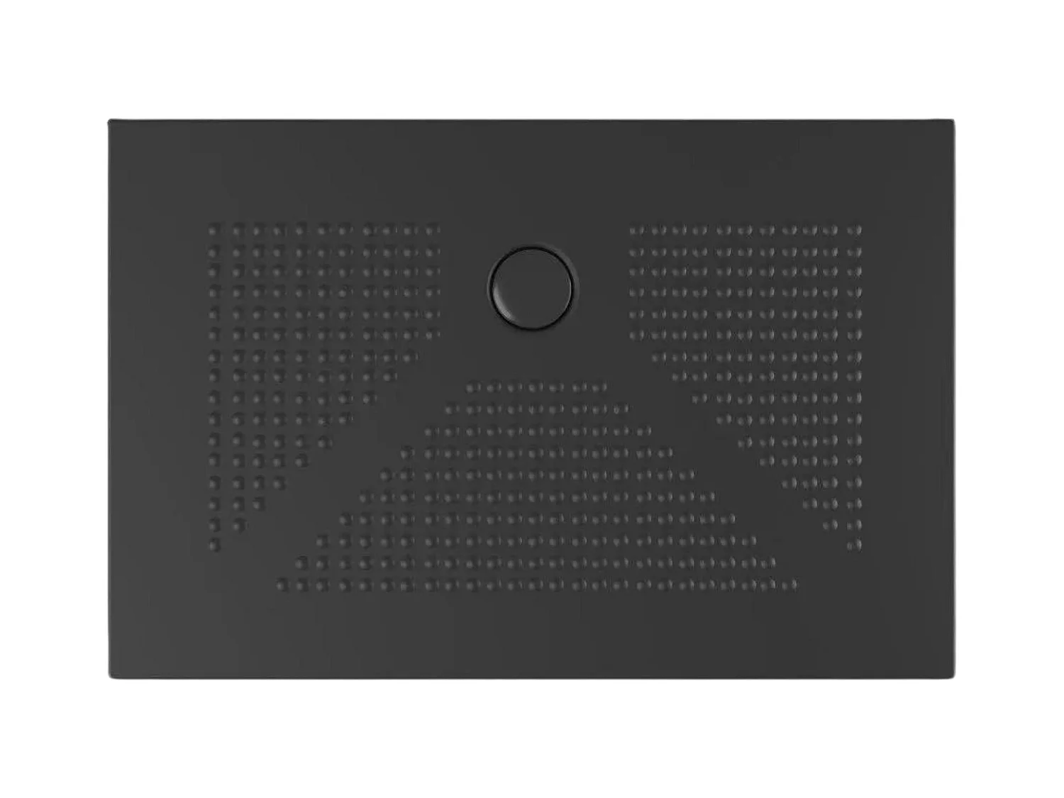 Receveur de douche rectangulaire « Denver » noir mat en céramique fine et antidérapante, 70x90h cm