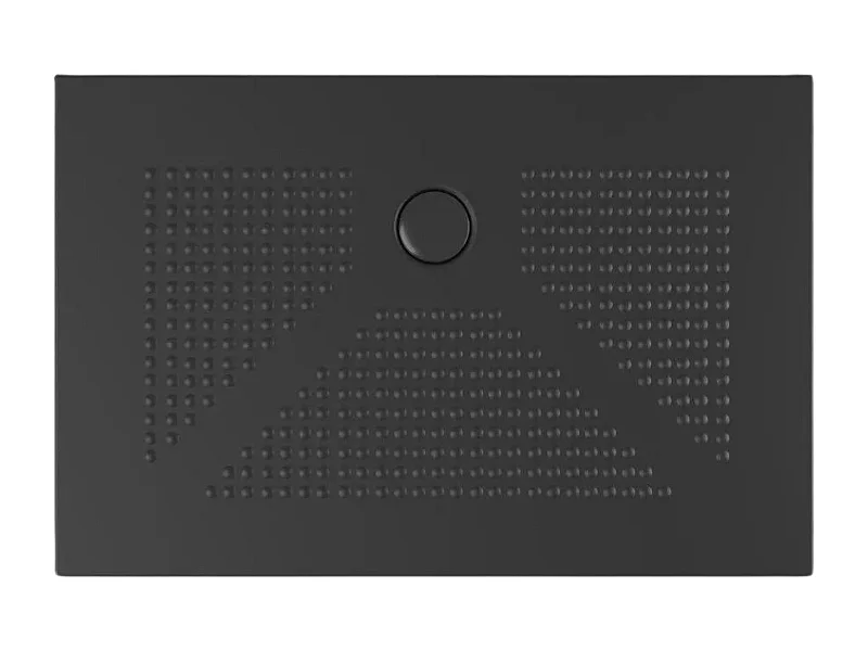 Piatto doccia nero opaco rettangolare "Denver" in ceramica sottile antiscivolo cm 70x90h