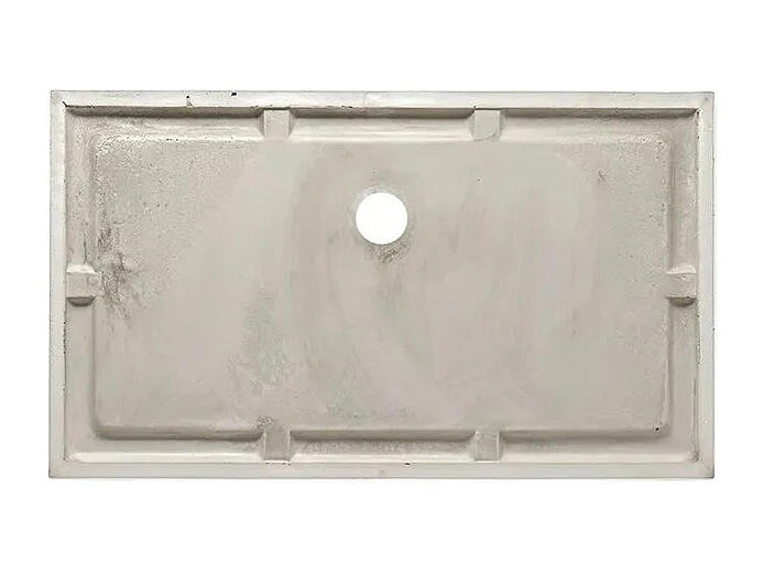 Rechteckige Duschwanne "Denver" aus dünner, rutschfester Keramik, glänzend weiß, 70x100h cm