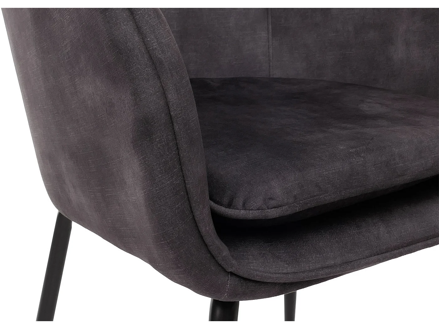 Chaise de salle à manger MCW-O28 (lot de 6),  gris foncé