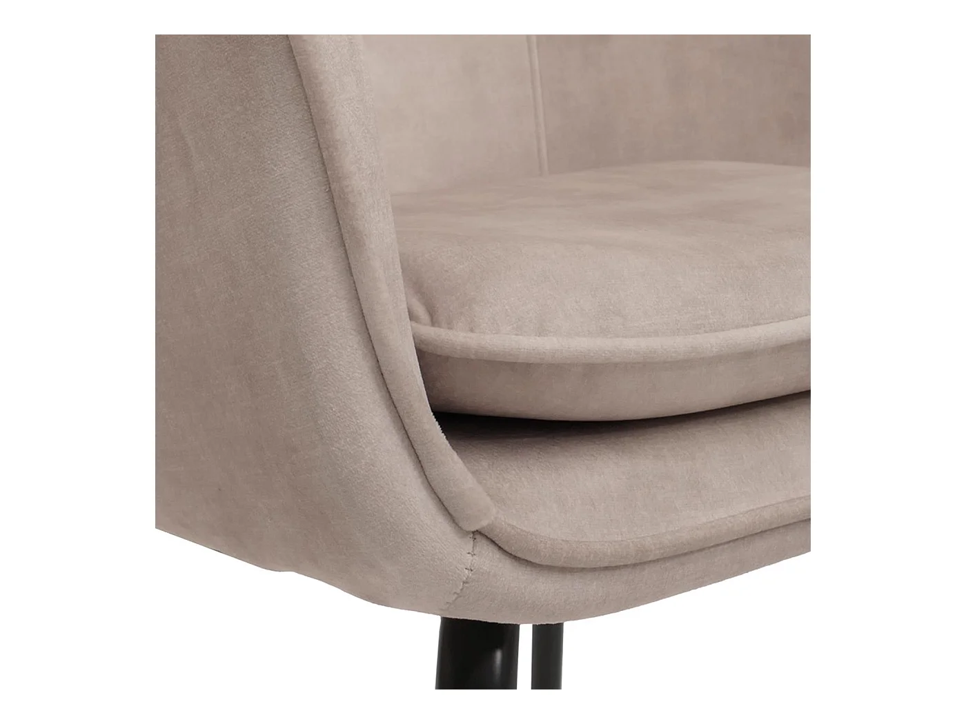 Chaise de salle à manger MCW-O28 (lot de 6),  taupe