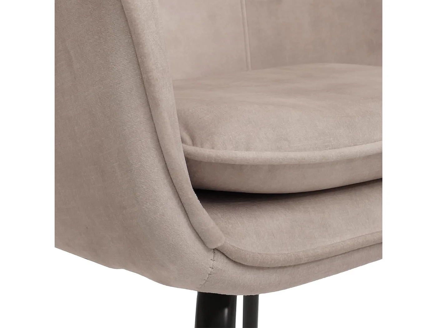 Chaise de salle à manger MCW-O28 (lot de 6),  taupe