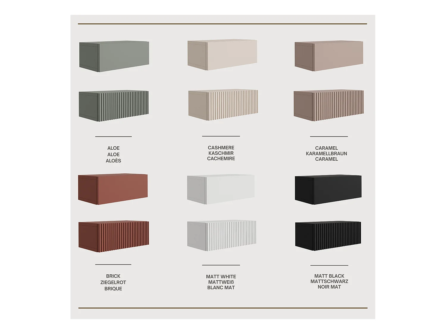 Table de chevet suspendue avec tiroir, façade rainurée, Couleur : blanc, 40 x 20 x 16 cm