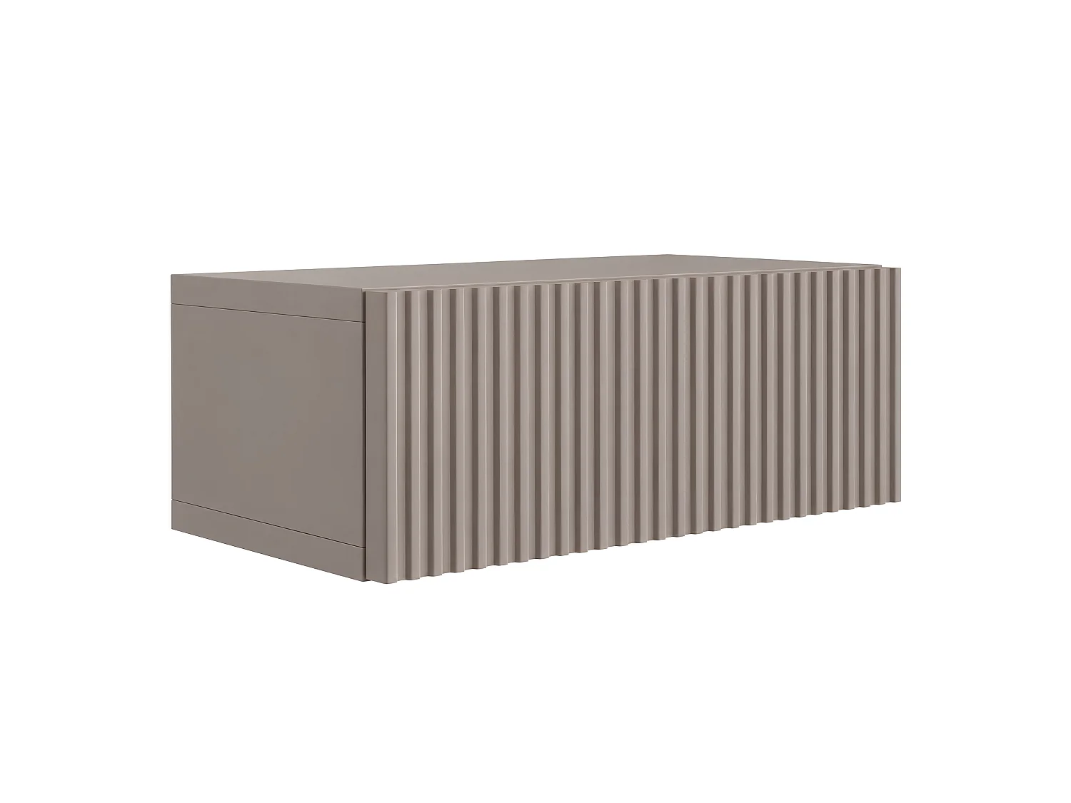 Natbord, taupe MDF, 40 x 21,6 x 16 cm