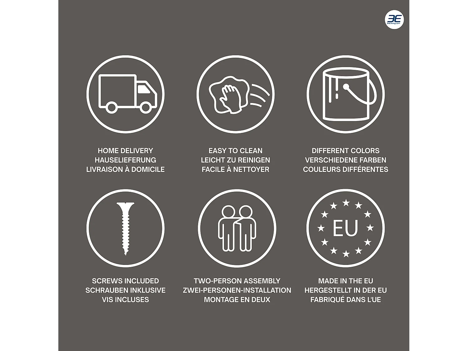 Coiffeuse suspendue avec deux tiroirs, façade rainurée - Couleur : blanc, 100 x 40 x 16 cm