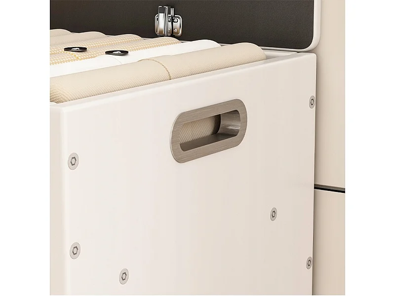 Schuhschrank mit Sitz Holzablage 3 Fachböden offen weiß 80cm