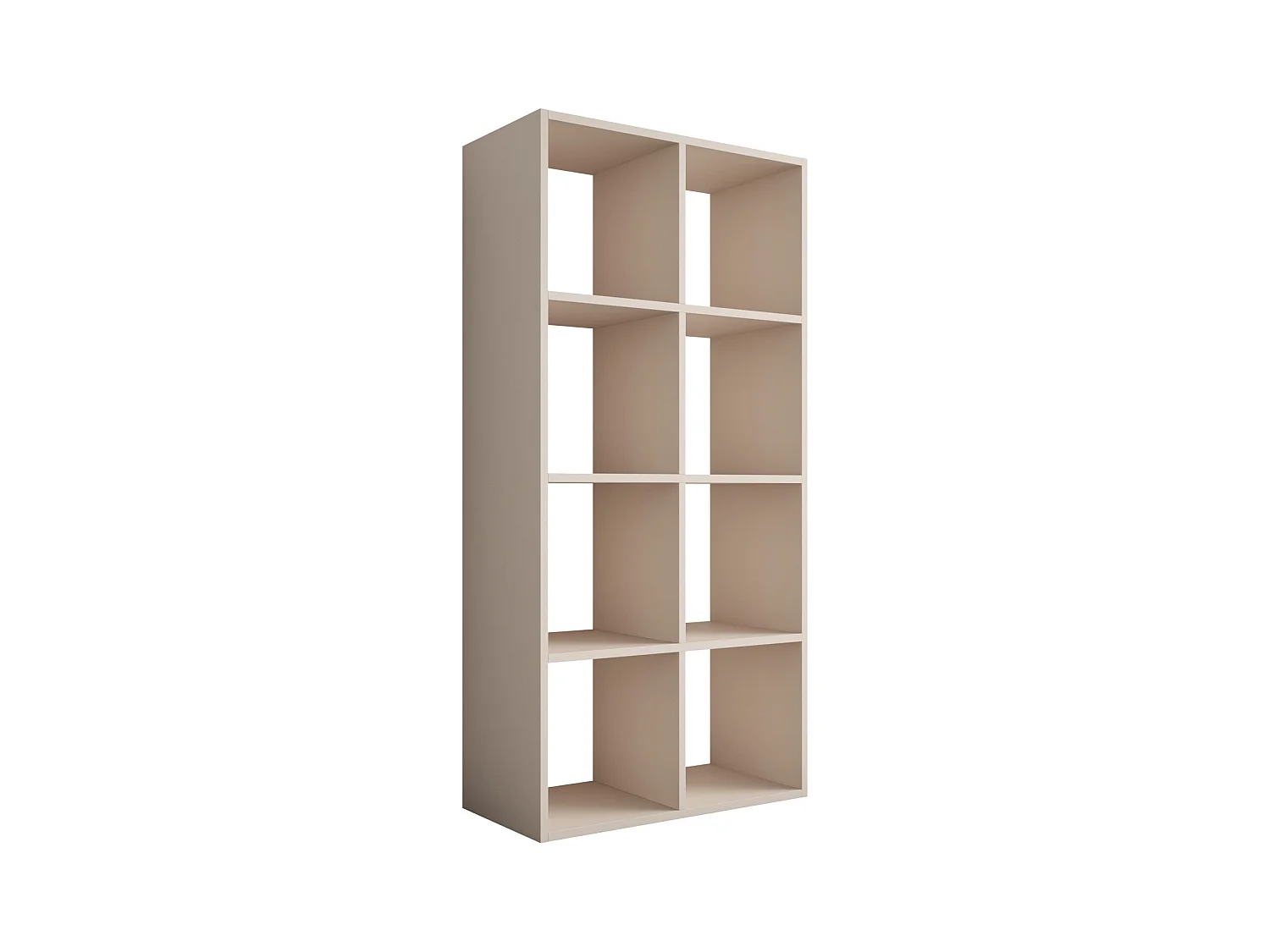 Boekenkast met 8 vakken – Kleur: Kasjmier – 147 × 74 × 30 cm, verticaal of horizontaal