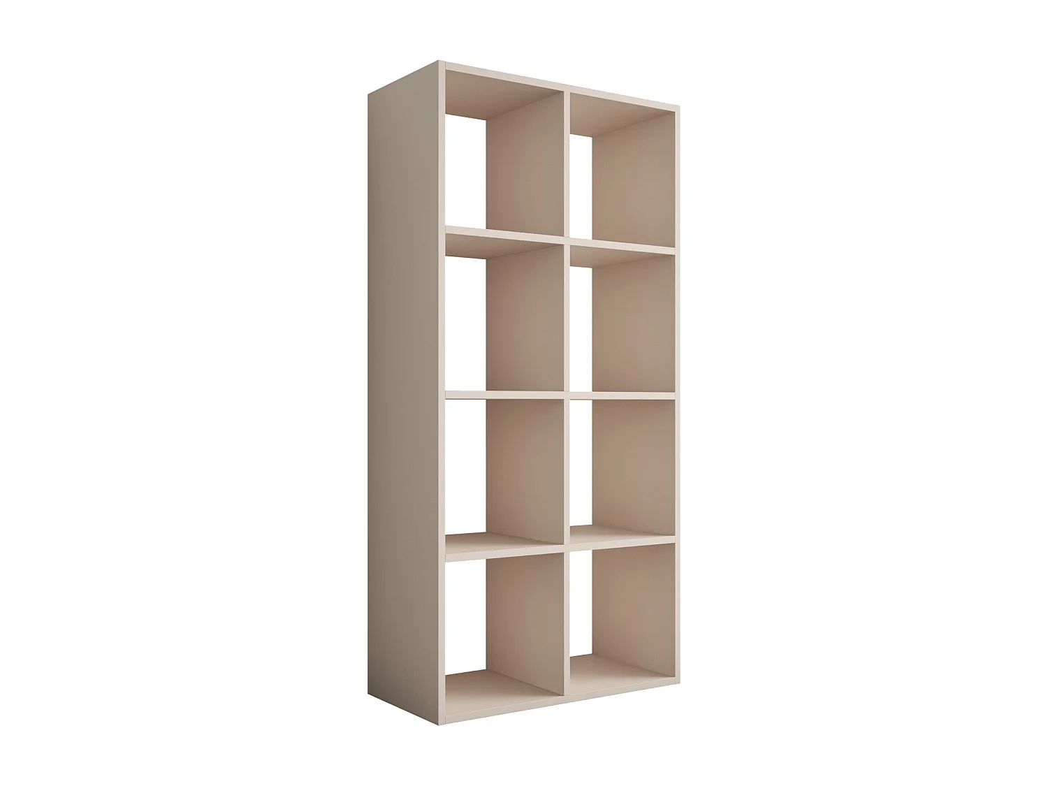 Estante com 8 compartimentos – Cor: Caxemira – 147 × 74 × 30 cm, vertical ou horizontal