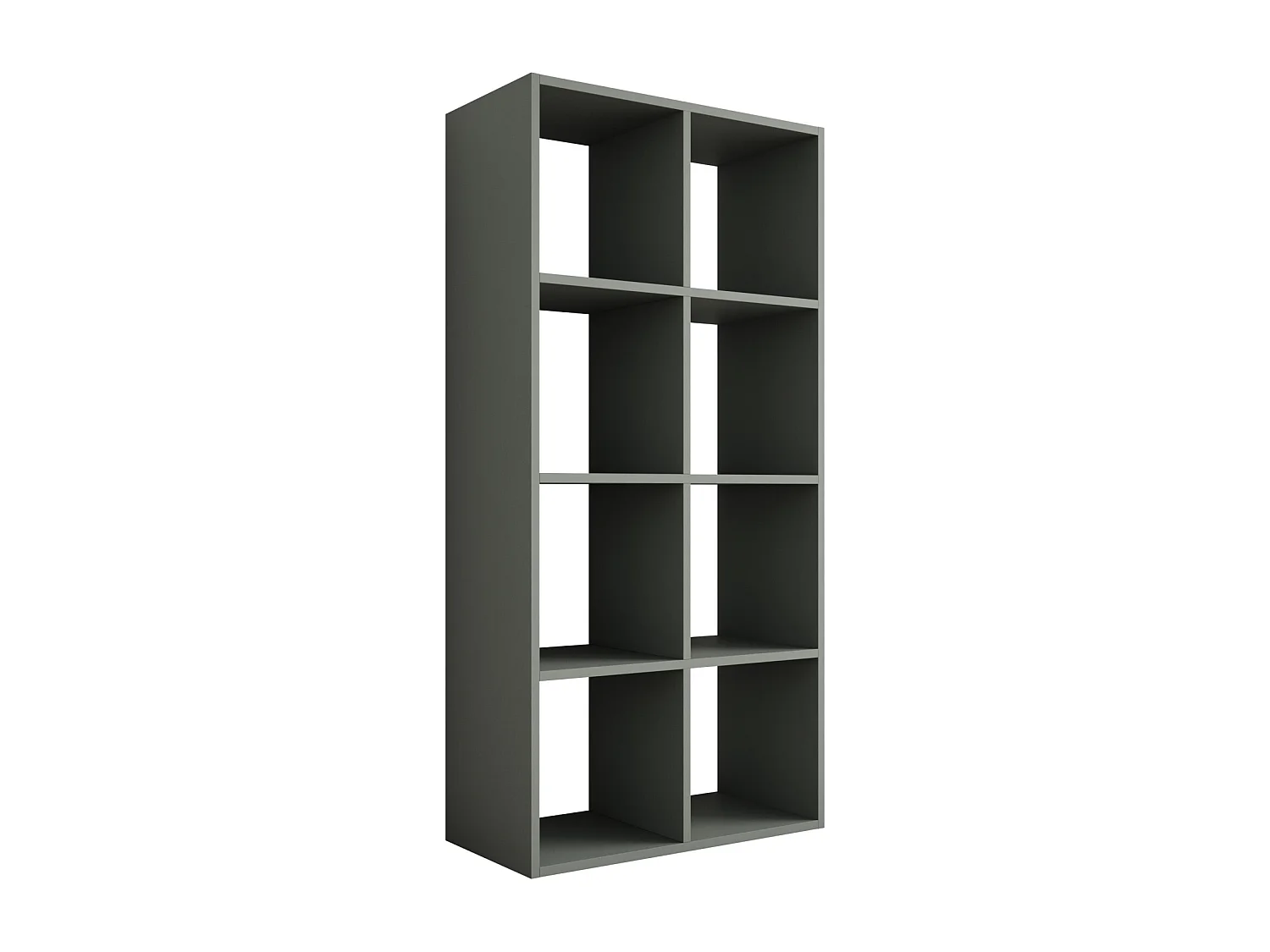 Bibliothèque à 8 compartiments, Couleur : aloès vert, 147 × 74 × 30 cm, verticale ou horizontale