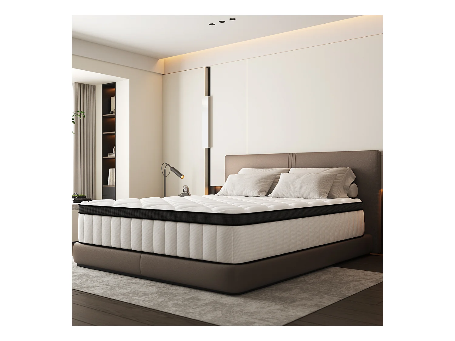 Matelas 140x200 Ressorts EnsachÉs,Matelas 10 couches avec ressorts ensachés,Fermeté H3,Matelas d'Appoint 7 Zones de Confort