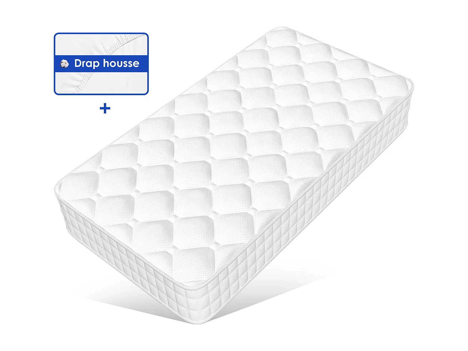 Hiazurm Matelas 90x190 Ressorts EnsachÉs,,mousse ámémoire de forme, hauteur 23 cm 7 zones de confort 90x190 cm ,Ressorts indépendantset silencieux