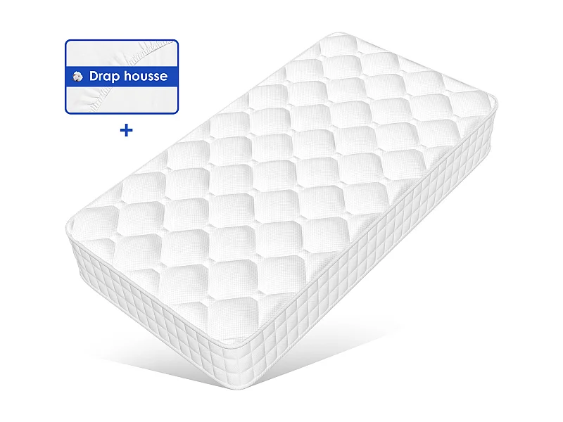 Hiazurm Matelas 90x190 Ressorts EnsachÉs,,mousse ámémoire de forme, hauteur 23 cm 7 zones de confort 90x190 cm ,Ressorts indépendantset silencieux