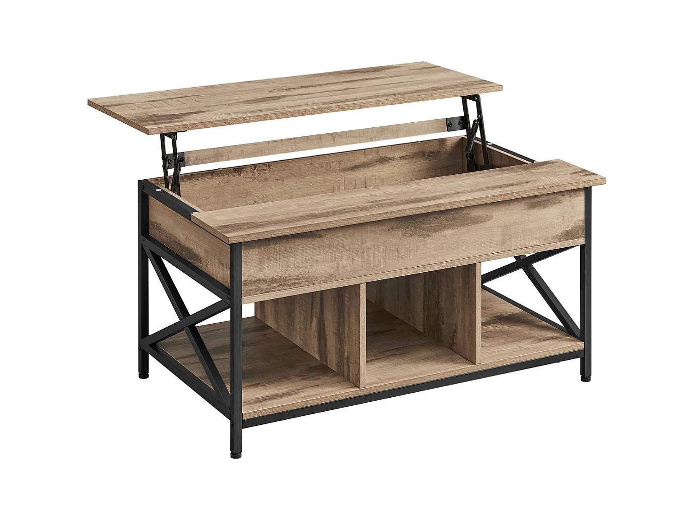 Table basse relevable AZALEA 95x60 x H. 48cm en chêne imité