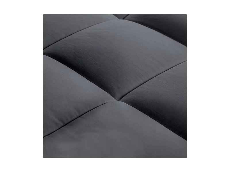 Couette 220x240 cm INRE - 350g/m² Microfibre - Réversible - Chaude - Lavable en Machine - Anti Acariens - Gris