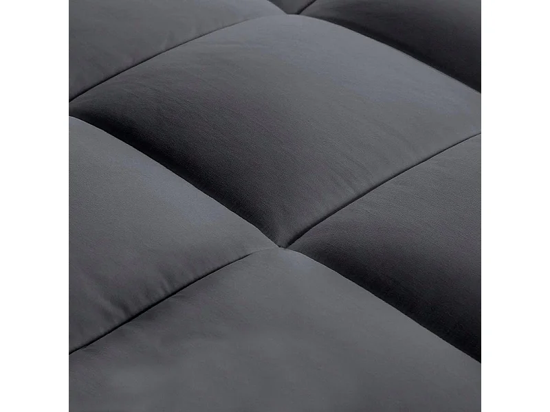 Couette 220x240 cm INRE - 350g/m² Microfibre - Réversible - Chaude - Lavable en Machine - Anti Acariens - Gris