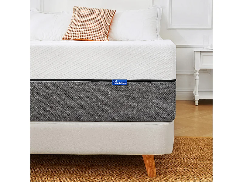Colchón 90x190 cm Havenlyhome, Colchón de espuma, con certificación Oeko-Tex, 15 cm de grosor, reversible, firmeza y 7 zonas ergonómicas