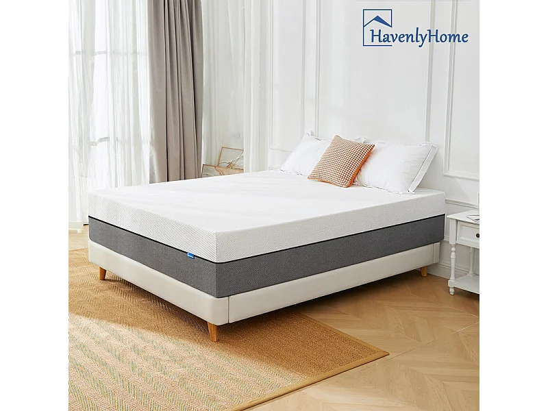 Colchón 90x190 cm Havenlyhome, Colchón de espuma, con certificación Oeko-Tex, 15 cm de grosor, reversible, firmeza y 7 zonas ergonómicas