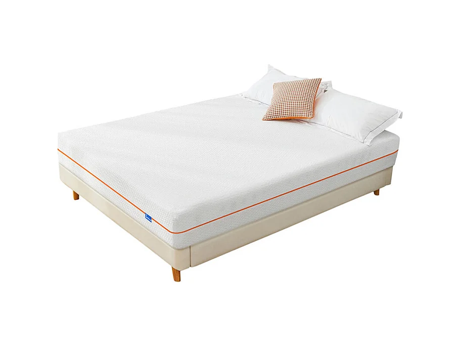 Matelas 140x190 cm havenlyhome mémoire de forme, épaisseur 25 cm, oeko-tex, confort ferme, indépendance de couchage, orange