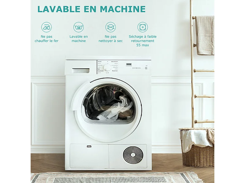 Matrastopper 160x200 cm INRE - Optimaal comfort - Zacht, anti-mijt, ademend - Elastische band - voor tweepersoonsmatras - Wasbaar