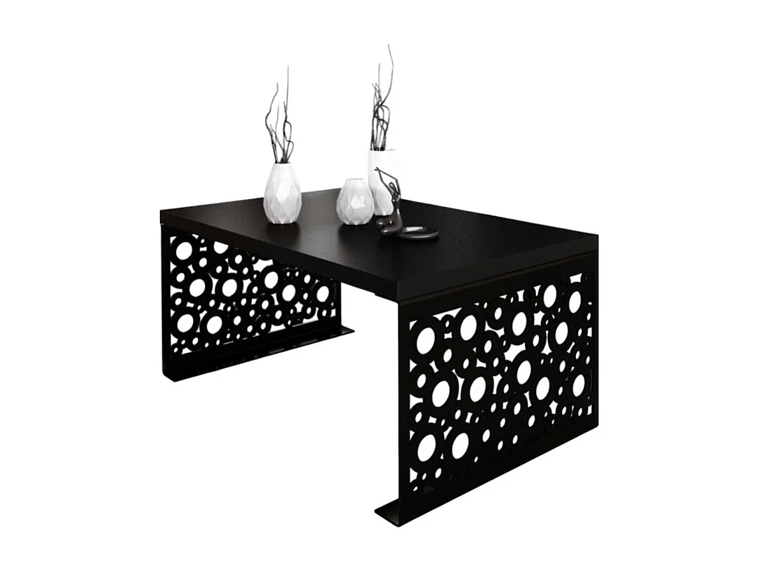 Tavolino Dina/Legno e Metallo/Nero