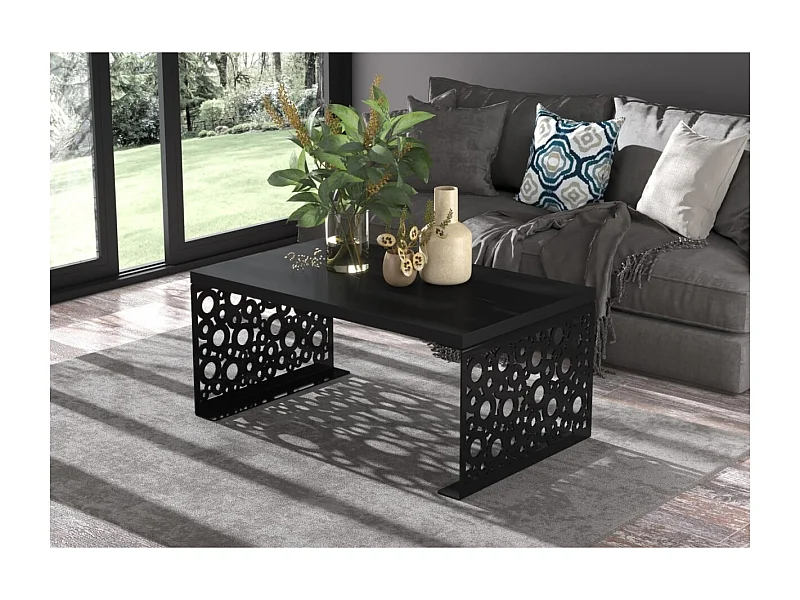 Table basse Dina/Bois&Métal/Noir