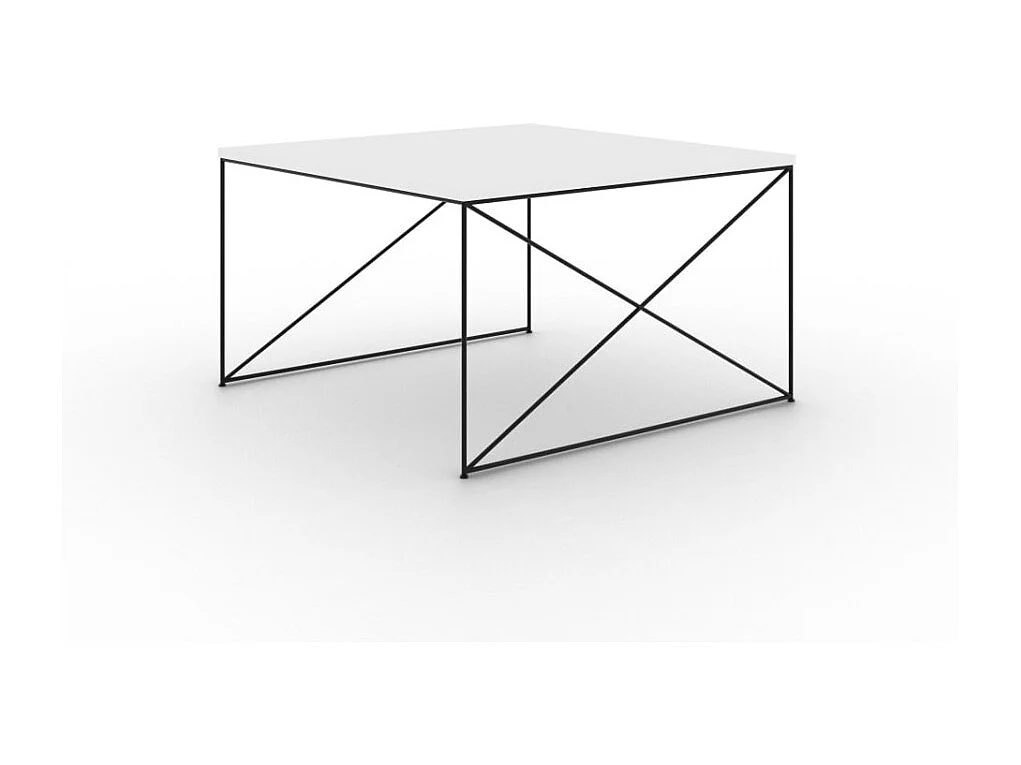 Table basse Elia/contreplaqué et métal/noir&blanc