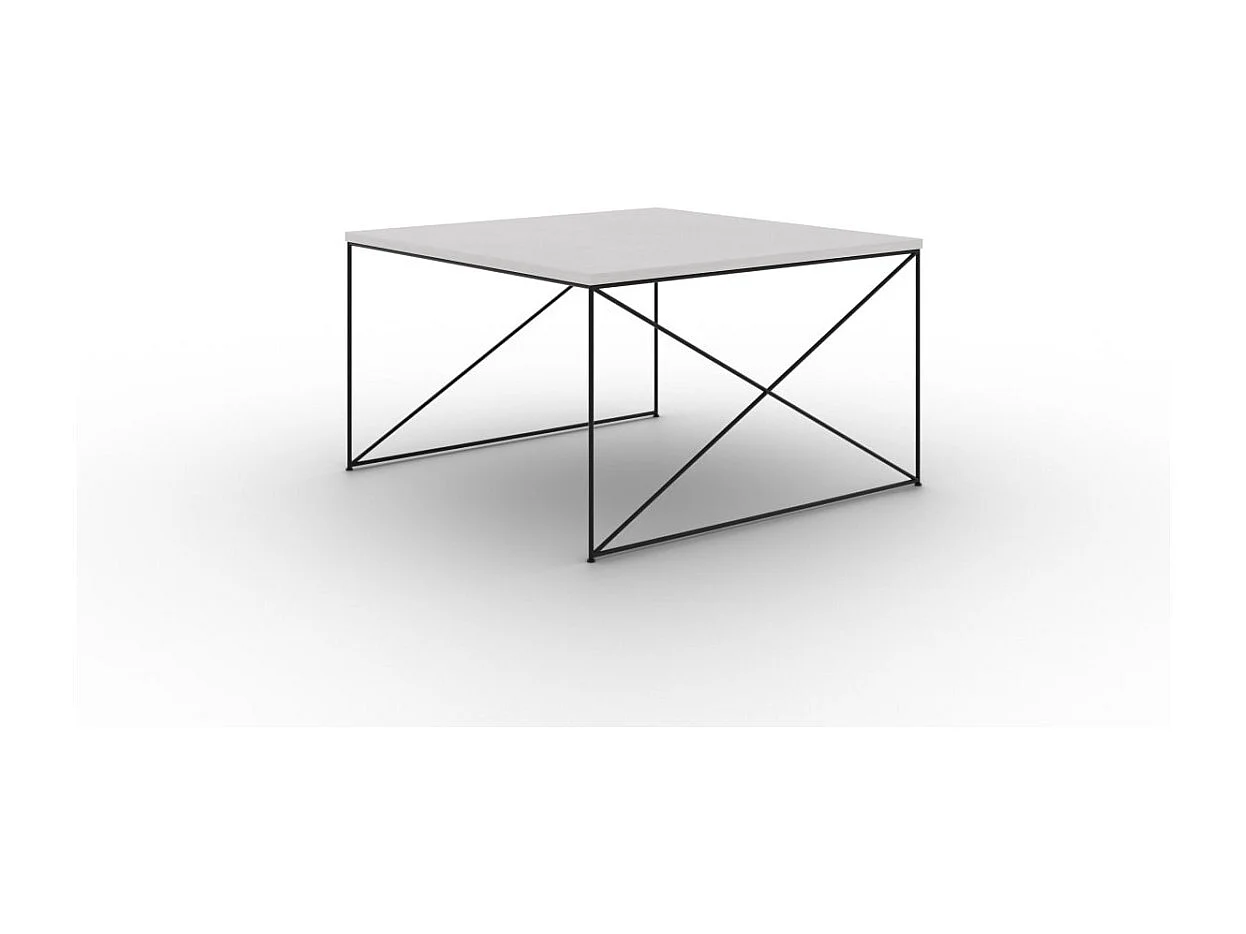 Table basse Elia/contreplaqué et métal/noir&gris