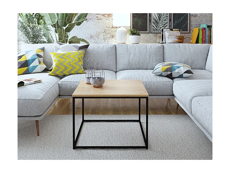 Couchtisch Delvet/Holz&Metall/Schwarz&Braun