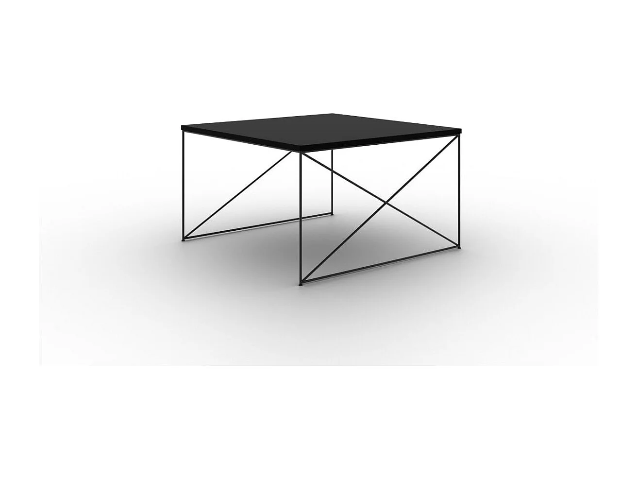 Table basse Elia/contreplaqué et métal/noir