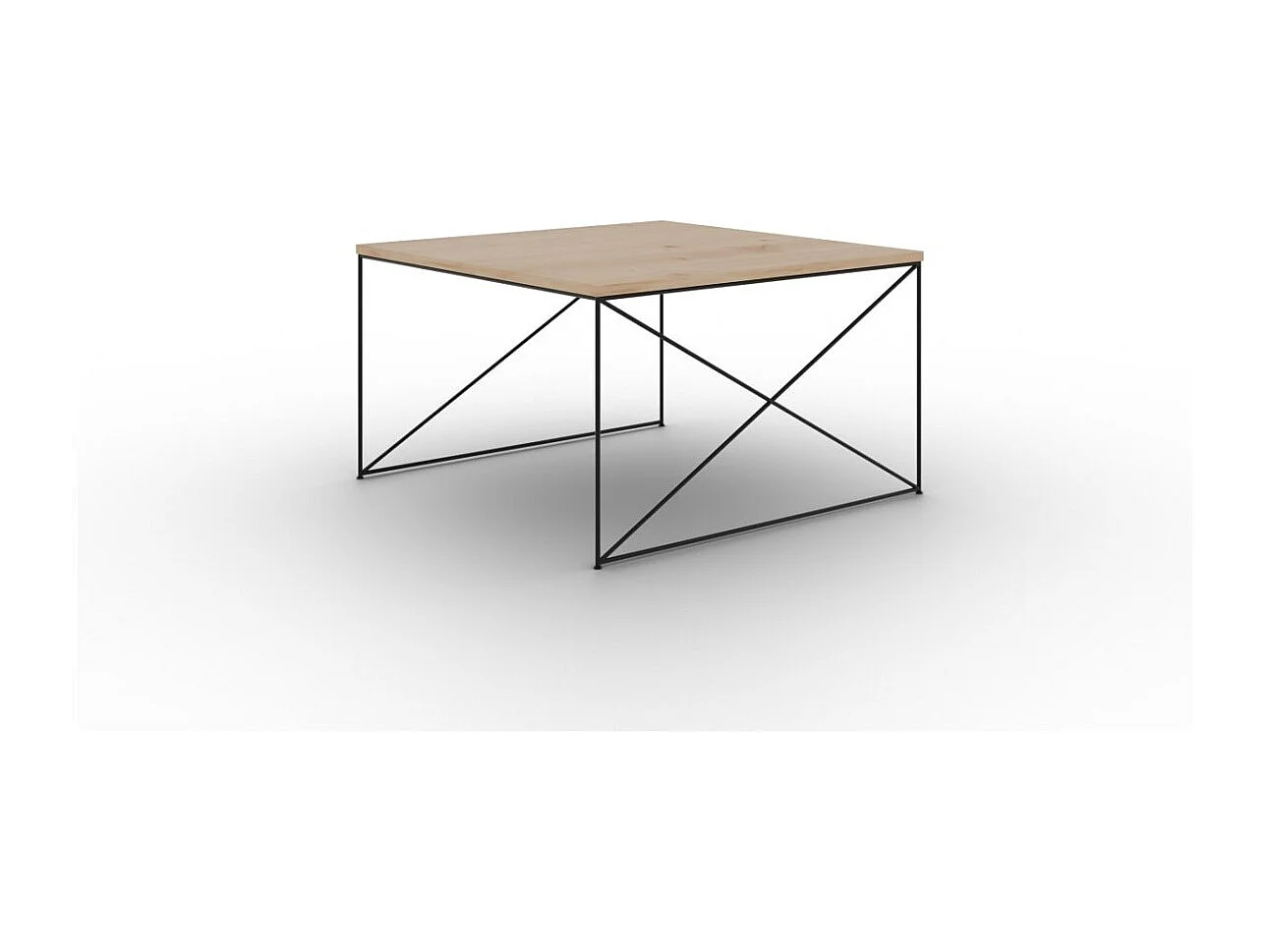 Table basse Elia/contreplaqué et métal/noir&marron