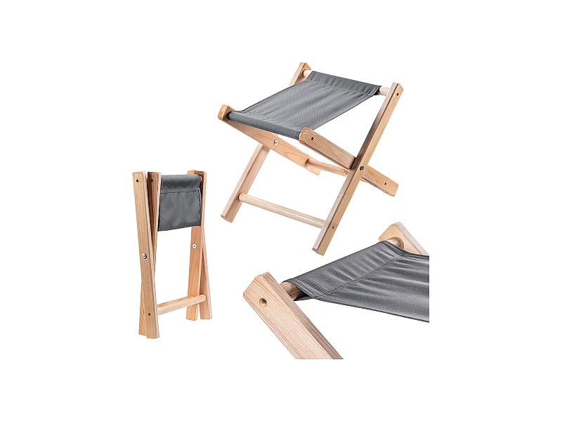 Tabouret pliant KADAX, 40 x 31 x 31 cm, tabouret en bois, chaise pliante jusqu'à 100 kg de capacité de charge, chaise pliante pour jardin, balcon, terrasse et