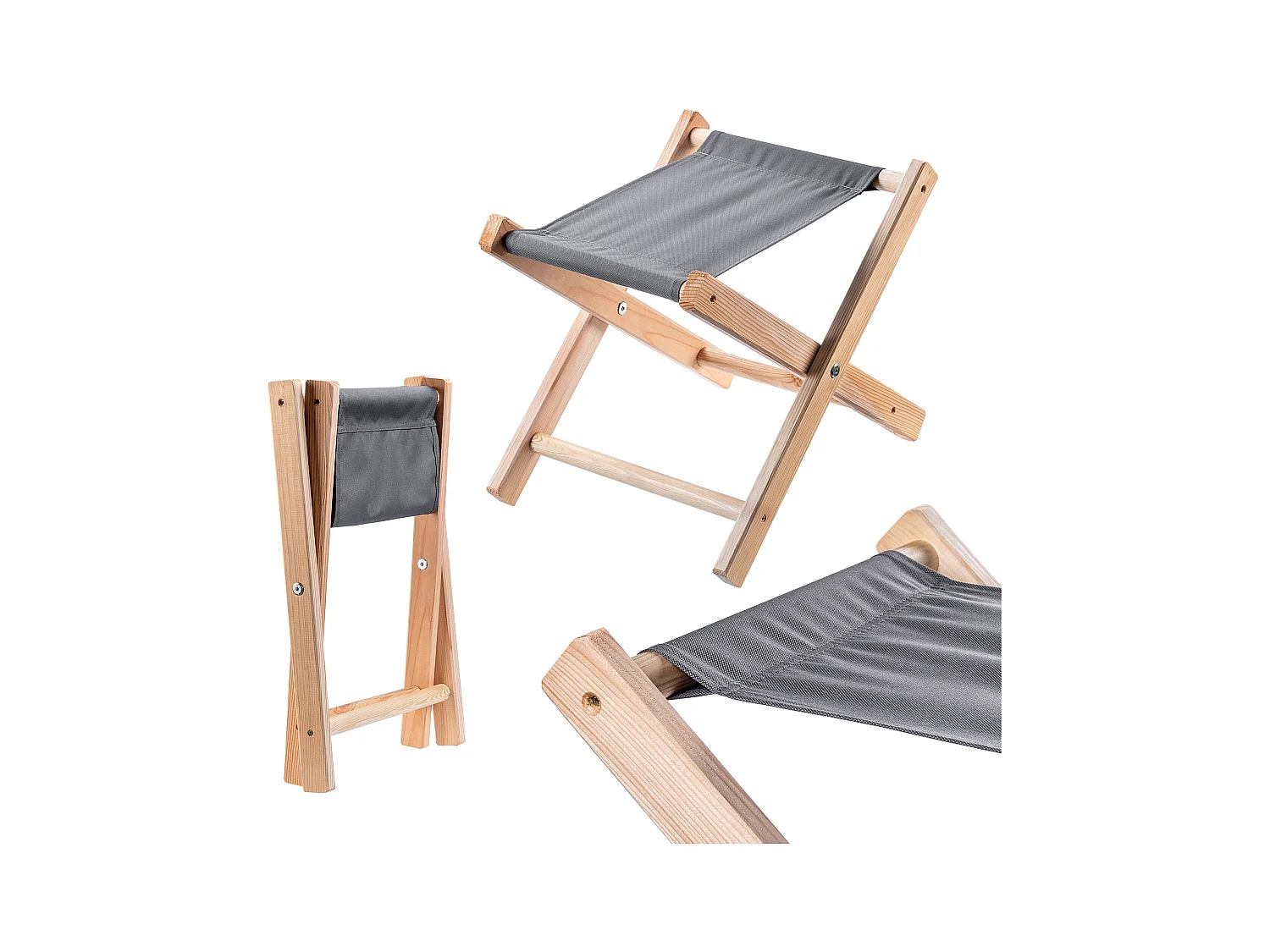 KADAX Klappbarer Holzhocker 40x31cm