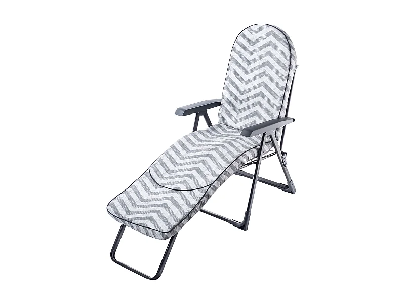 KADAX Leżak ogrodowy Eibar 184 x 110 cm "Zygzak"