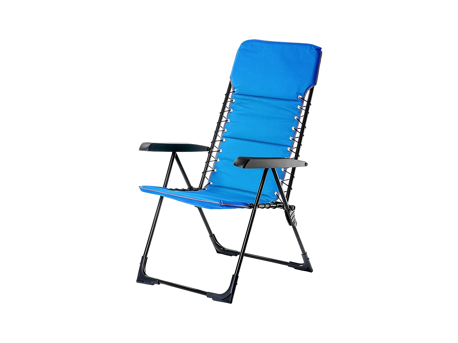 KADAX Chaise de jardin à dossier haut en acier, chaise pliante avec accoudoirs, chaise pliante avec capacité de charge jusqu'à 110 kg, chaise de balcon pour