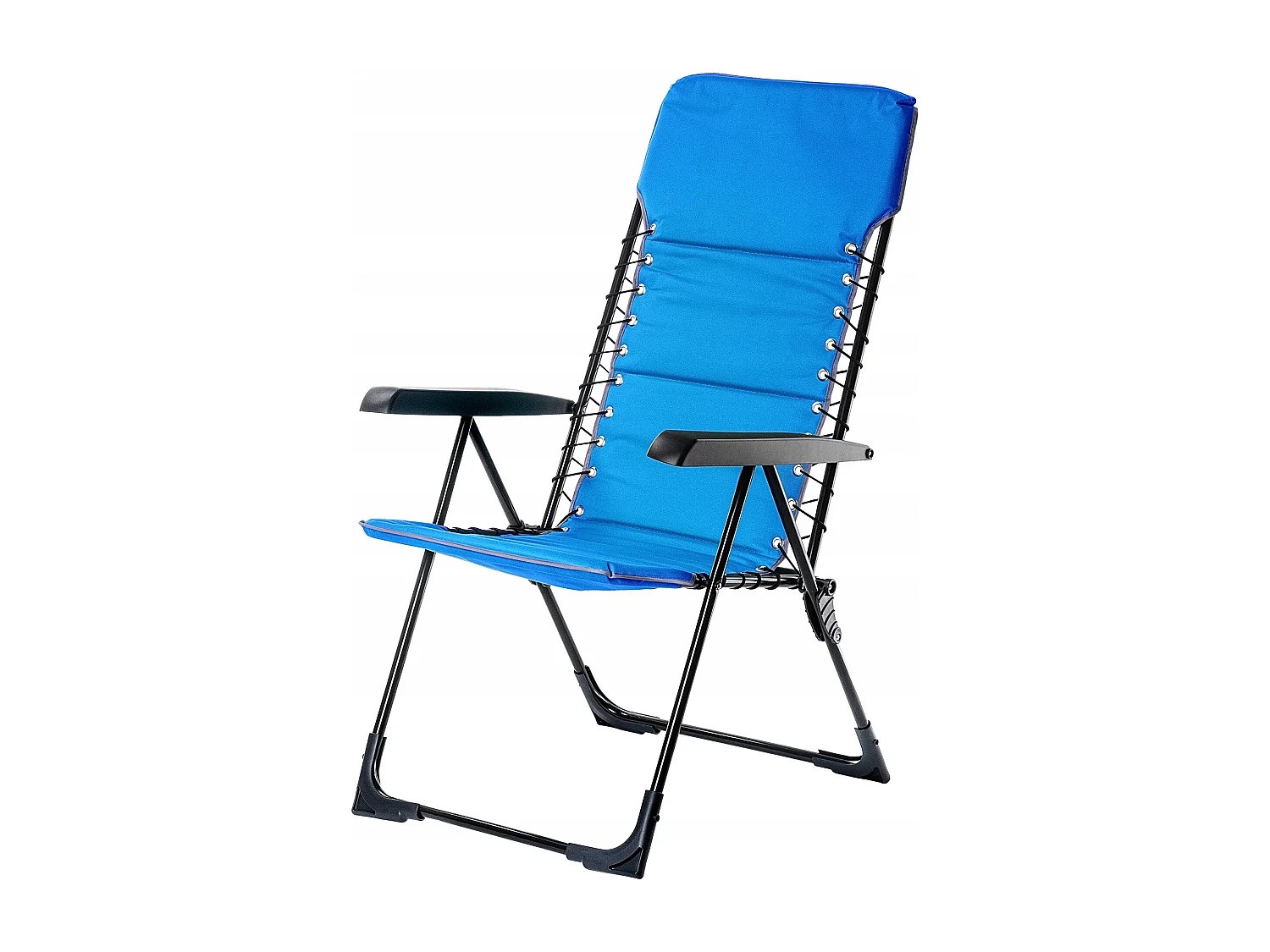 KADAX Chaise de jardin à dossier haut en acier, chaise pliante avec accoudoirs, chaise pliante avec capacité de charge jusqu'à 110 kg, chaise de balcon pour