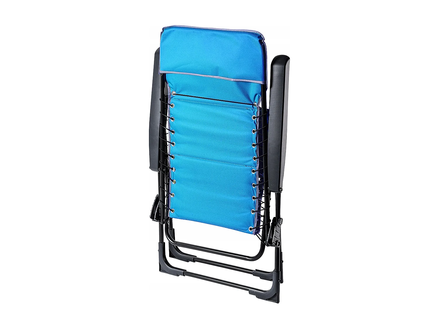 KADAX Chaise de jardin à dossier haut en acier, chaise pliante avec accoudoirs, chaise pliante avec capacité de charge jusqu'à 110 kg, chaise de balcon pour