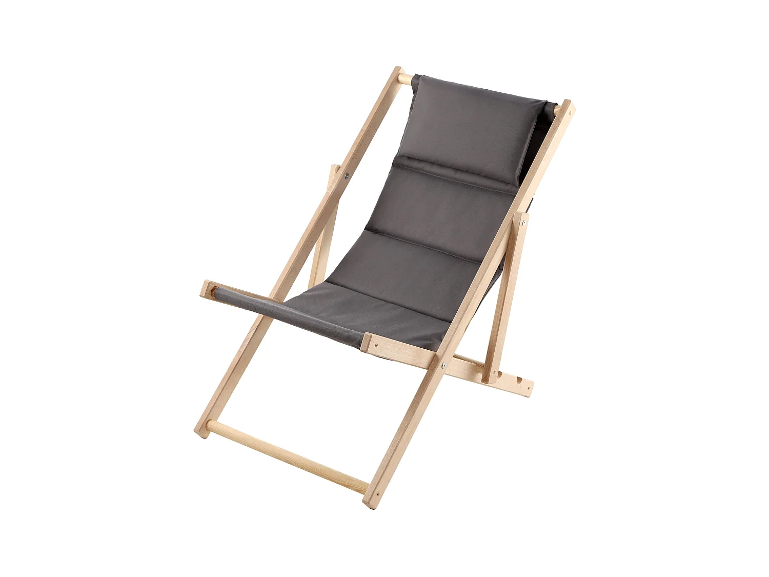 KADAX Bain de soleil, chaise longue de plage en bois, transat jusqu'à 120 kg, bain de soleil en bois de hêtre, chaises pliantes en bois, chaise de plage, chaise de