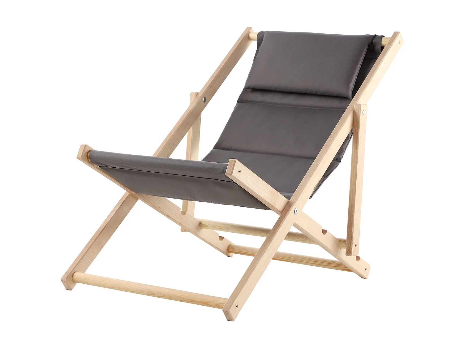 KADAX Bain de soleil, chaise longue de plage en bois, transat jusqu'à 120 kg, bain de soleil en bois de hêtre, chaises pliantes en bois, chaise de plage, chaise de