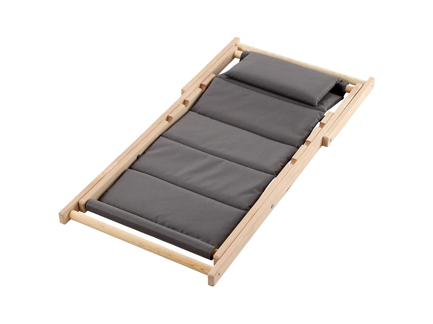 KADAX Leżak plażowy z poduszką Troia, szary