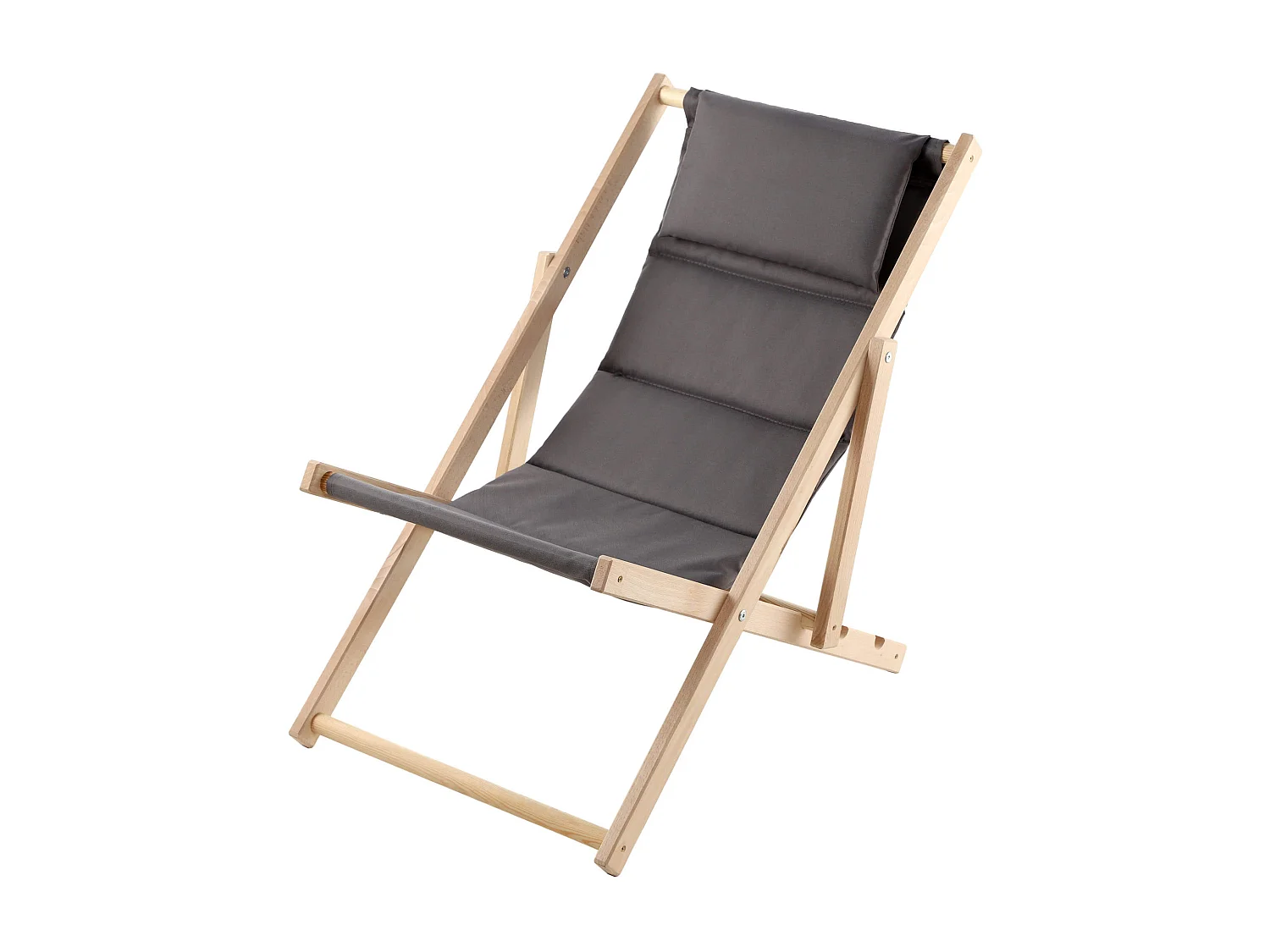 KADAX Bain de soleil, chaise longue de plage en bois, transat jusqu'à 120 kg, bain de soleil en bois de hêtre, chaises pliantes en bois, chaise de plage, chaise de